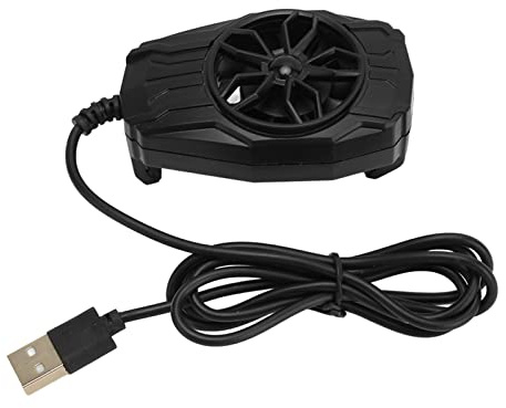 EIMSOAH Mini Portable Super Silent Phone Cooling Fan for Efficient Mobile Phone Heat Dissipation and Great Gaming Experience for Most Phones on Market (Black)