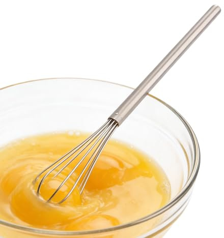 Mini Whisk - 10 Inch Stainless Steel Egg Mixer - Small Whisks Egg Mixer Wand | for Sauce Beverage Deep Containers Baking Blending