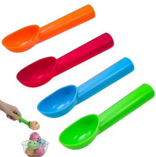 LYITZW 4 Cucchiai per Gelato, Set di Palle per Gelato con Manico Ergonomico, Attrezzo per Formare Palle di Gelato, Ideale per Gelateria, Caffetteria, Casa, Regalo
