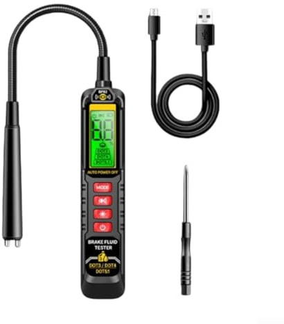 Analizador digital de líquido de frenos para DOT3 DOT4 DOT5., Detector de humedad automotriz con alarma inteligente y sonda metálica, mantenimiento profesional de vehículos