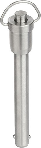 KIPP - Bedienteile | Normelemente K0746.01505070 Kugelsperrbolzen mit Ringklammer Edelstahl, selbstsichernd, D1=5, L=70, Länge L: 70mm
