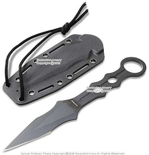 S-TEC Tactical Throwing Knife, Wurfmesser, 440 Stahl, Nylonscheide, STTS200BBK