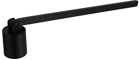 Candle Snuffer Stainless Steel Candle Extinguisher Candle Flame Snuffer Candle Tool for Candle Tea Jar Black,17X2.5cm