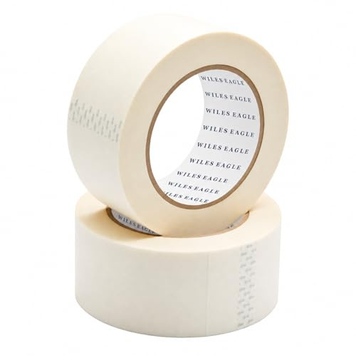 Wiles Eagle Masking Tape for Painting – 50mm x 50 Metres, Multi-Surface Decorating Tape for DIY, Medium-High Adhesion, Clean Removal, Easy Tear Design, Multi Purpose painting Tape – Pack of 2