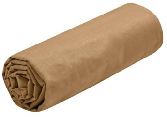 STOF - Påslakan - storlek 160 x 200 cm stor mössa 30 cm -100% bomull certifierad enligt Oeko-Tex - Curry Color - modell Eden - sängkläder för hemmet - mjukt och bekvämt för Douillet Bo