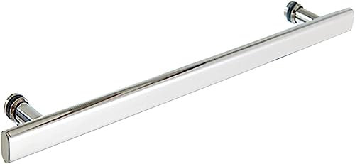 BAZAC Maniglia per porta scorrevole in acciaio inox per porta doccia in vetro, 300 mm