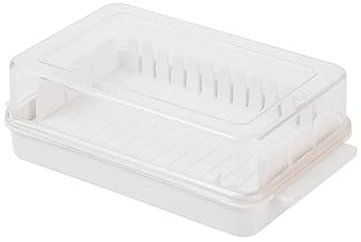 Mantequillera Mantequera con tapa for manteca de plástico y ranura de corte for dividir y almacenar mantequilla Contenedor Mantequilla Encimera
