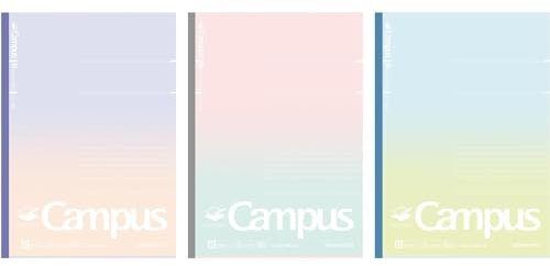 KOKUYO Smart Campus Notebook, Dot B 6mm Ruled, Semi-B5, 30 Sheets, 35 Lines, Pack of 3, 3 ‎Souffle Tone Limited Edition, Japan Import (NO-GS3CWBT-L2X3)