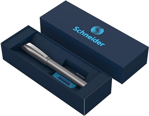 Schneider Ceod Shiny Tintenroller Geschenkset im Kartonetui (inkl. Standard Tintenpatronen, für Rechts- und Linkshänder) graphite