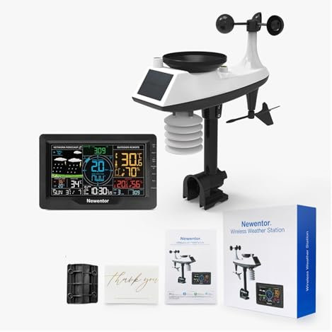 Stazione meteorologica wireless Stazione meteorologica Q9 con anemometro del vento da collegare al sensore esterno wireless del monitor dello smartphone Acquisizione dati accurata e stabile(Q9-EU)