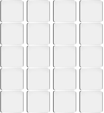 DHSBGWSX 20 almohadillas adhesivas de doble cara acrílicas de doble cara, almohadillas adhesivas transparentes de doble cara, cinta adhesiva de doble cara súper adhesiva, pegatinas autoadhesivas