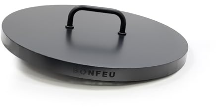 BonFeu Lock för eldskål – svart stål – skydd eldskål (svart, Ø 60 cm)