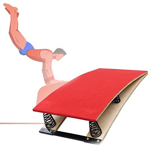 WOTZOV Rutschfestes Gymnastik-Sprungbrett aus Holz, Tumbling Board für Übung und Training, Abschussbrett für Sportverein, großes Gymnastikgerät für das Fitnessstudio