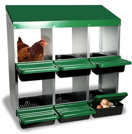 Eggluuz Hühner Nistkasten 6 Fächer Hühner Eier Legenistkästen für Hühner