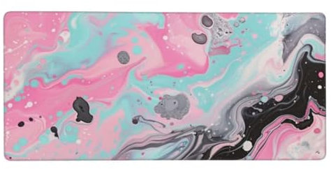XXL Gaming Mauspad Rosa 47.2x23.6in, verlängertes Mousepad, mit Motiv Schreibtischunterlage Welligkeit, Erweiterter Schreibtisch Schutz, Verbessert Präzision und Geschwindigkeit Gaming Mauspads N1-40