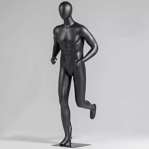 schaufensterpuppe Realistische stehende männliche muskulöse Sport-Schaufensterpuppe, Schaufensterpuppen-Torso mit Armen und Kopf, Herren-Schneidepuppe / Gefälschtes Muskel-Schaufensterpuppenmodell(Bla