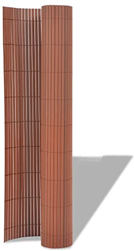 Welpenzaun Hundezaun Camping Weidezaun Hühnerzaun - Gartenzaun Doppelseitig PVC 90 x 500 cm Braun für Garten Parks Höfe Bauernhof