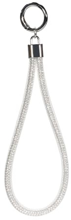 OCCI CHIARI Diamond Inlay Phone Charm, Bling Bling Cellphone Lanyard Fashion Strap Handmade Weaving Rope Anti Lost Smartphone Chain Keychain for Women/Girls