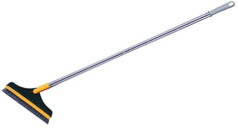 JEWEDECO Toilet Tile Cleaning Brush Handle Hard Bristle Broom for Bathroom and Floor Cleaning for Grout and Tile Corners