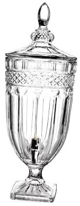 Folpus Jarra de Jugo de Jarra de Vidrio Carafe de Agua 3L, Jarra de té, Jarra de Bebidas, Jarra de Agua de Agua fría y Resistente con Tapa, Raya