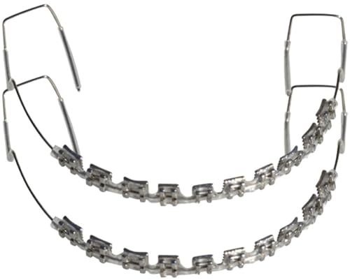 Tsffae 10 Tipo di Staffa Staffa Trasparente Gancio Decorazione Temporanea del Dente con Fili Metallici E Legature Ortodontiche Decorazioni Dentali