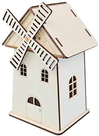 Solar Windmill House,Solar Model Construction Craft Kit | Table Decorations, Vintage Windmill Decor, Learning Toys for Creative Crafts Teaching School Exhibitions