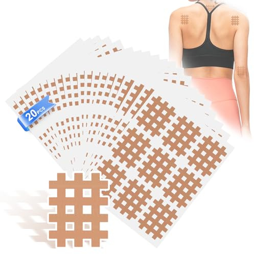 180 Stk Gitterpflaster,Gittertape Cross Tape,hautfreundlich Pflaster,Tape mit starke Klebe,Gitterpflaster selbstklebend,Für verschiedene Personengruppen geeignet