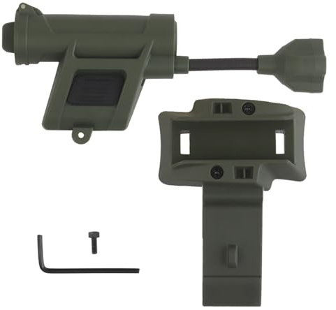 CZMYCBG Lampe de Casque Tactique Militaire avec Signal Lumineux de Survie Infrarouge, Accessoires de Casque, Montage Sur Rails de Guidage ARC, Clips de Sangle, Lampe de Casque Légère(Green)