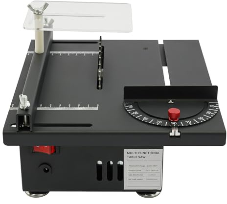 200W Mini Tischkreissäge 10000 U/min 33mm Schnitttiefe 0-90° Winkel Verstellbar 7-Gang Geschwindigkeit Kaltwalzstahl Tischsäge Für Holz Kunststoff DIY Heimwerker 220V