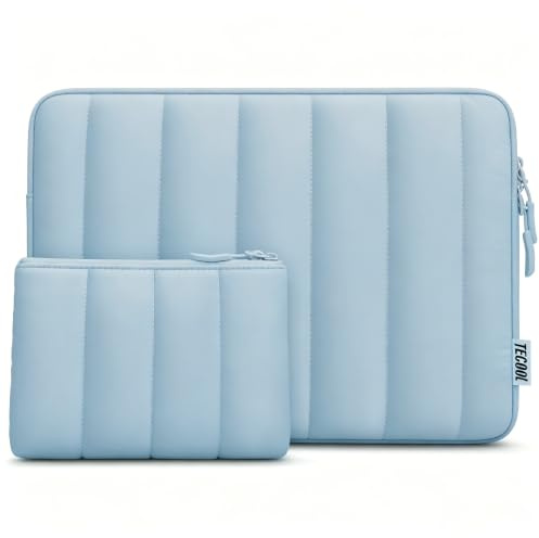 TECOOL Puffy 13 13.3 Inch Laptop Sleeve Macbook Neo Air Case,Blue