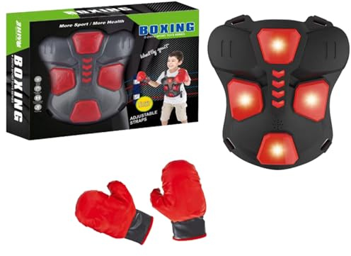 Boxing Gear for Men,Lighted Music with Gloves - Chest Guard Body Protector - for Indoor Family Play Exercise Activity Training Lifestyle Home Game Competition