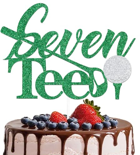 Seven-tee Cake Topper - 70th Birthday Cake Topper - Golf Theme 70th Birthday Decorations