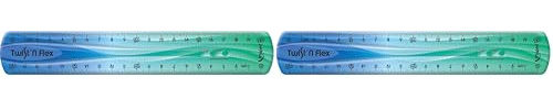 Maped 279215 - flexibles Lineal TWIST´n FLEX DECOR, 20 cm - Das Original! Mit neuem Farb-Verlauf - verschiedene Farb-Verläufe (Packung mit 2)