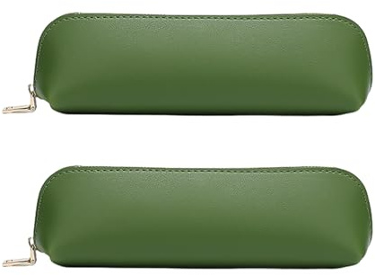 CHROMACRAFT 2 Astuccio in Pelle Tridimensionale Triangolare in Stile retrò Universitario, Artefatto per La Finitura della Scrivania dello Studente (Verde).