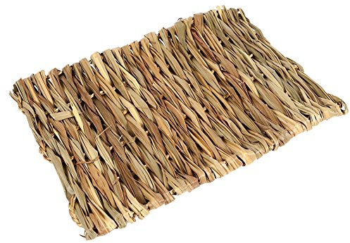 RASTKY Tapis d'herbe pour Petit Hamster, Coussin Confortable tissé à la Main pour Broyer Les Dents, 2 Tailles, Cochon d'Inde, Lapin, Excellent Cadeau, Non Toxique, Résistant aux Morsures (S)
