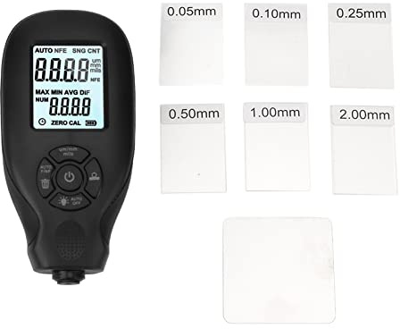 Medidor de Espesor de Recubrimiento ABS 0 a 2000um Probador de película de Pintura para Trabajos en Metal, fábrica de Papel para automóviles