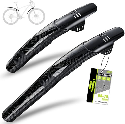 Desing Wish Schutzblech Mountainbike Set für Vorne & Hinten Abnehmbares Schmutzfänger Schutzblech Fahrrad Spritzschutz Kotflügel Mudguard MTB Fahrradschutzblech für 26-29 Zoll Herren Geschenk