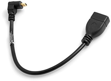 System-S Micro HDMI (Male) bakåtvinkel vinkelkontakt 90° vinklad till HDMI (hona) ingång hona kabel 22 cm