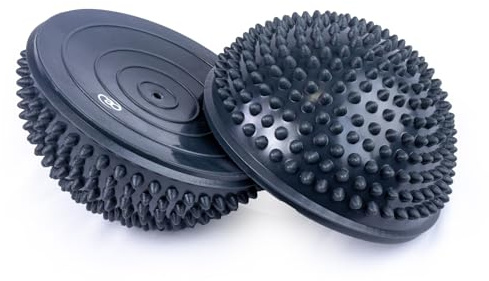 Fitness Mad Spiky Balance Pod kupoler, igelkott balanspoder, främjar stabilitet, balans, koordination och fungerar med din magmuskel, 8 cm höjd, 16,5 cm diameter (par)