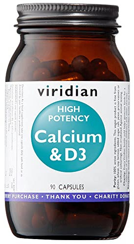 Viridian High Potency Calcium & Vitamin D3-90 Capsules