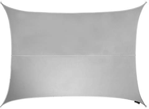 Kookaburra Waterproof Garden Sun Shade Sail Canopy in Silver 98% UV Block (5m x 4m Rectangle)