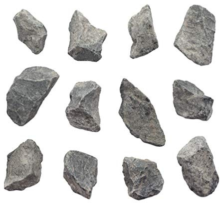EISCO 12PK Raw Gray Limestone, Sedimentary Rock Specimens - Approx. 1 - Geologist Selected & Hand Processed - Great for Science Classrooms - Class Pack