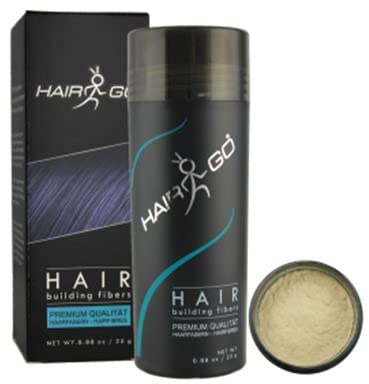 HAIR GO Premium Schütthaar zur Haarverdichtung | Haarpuder | Streuhaar | Haarauffüller | Haarausfall | Haarverdichter 100% natürlich & vegan, 1er Pack, (1x 25 gr.) (hellblond)
