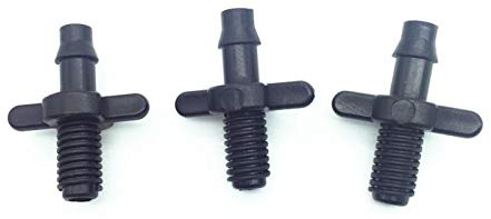 Xihe Raccordi per connettori per Tubi Flessibili 30pcs 1/4 Doppio connettore spinato Doppio Modo a Doppio Modo 6mm Filettatura a Vite Micro irrigazione Fiori Verdure Drip Articoli (Diameter : 1/4'')
