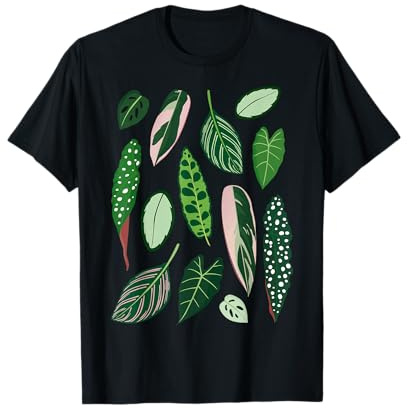 Illustration Indoor Plants Calathea, Begonia and Alocasia T-Shirt