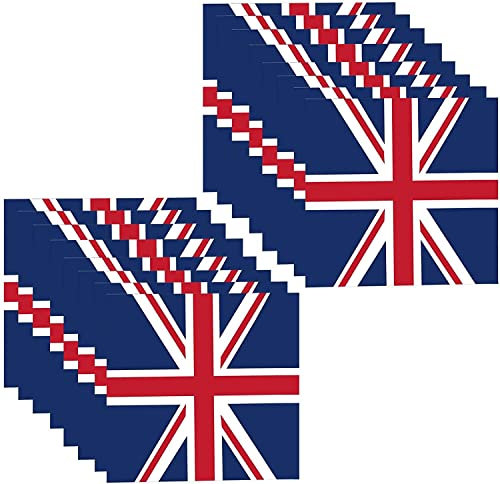 16pcs Britain Paper Napkins Union Jack Party Supplies Set - Queens Platinum_Jubilee 2022 Decorations - British Flag Party Supplies Decorations（16 PCS）