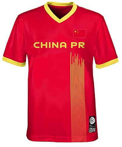 FIFA Maglia Ufficiale della Squadra Giovanile della Coppa del Mondo di Calcio Femminile 2023, Cina Maglietta Unisex - Adulto (Pacco da 1)