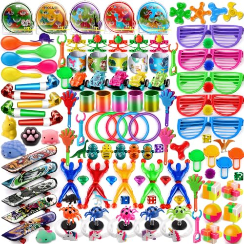 AmyBenton Kindergeburtstag Mitgebsel Set, Gastgeschenk Kindergeburtstag, Give Aways Kindergeburtstag, Goodie Bag Kindergeburtstag, Kleinspielzeug für Pinata Füllung Mädchen Jung 120 Stück