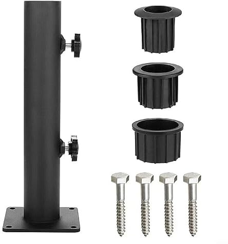 DAZZLEEX Universal Sonnenschirm Standrohr, Beton, rund, Schirmständer, Gewichtständer Terrasse Outdoor, schwarz, Durchmesser 50 cm