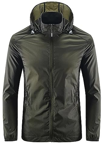 Veste Running Homme,Hommes Été Peau Lumière Respirant Glace Soie Soleil Vêtements De Manteau Extérieur Coupe-Vent Chemise De Veste en Jean Homme Noire Sweat Homme Capuche